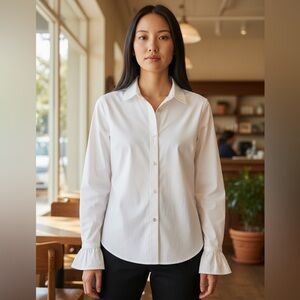 LAUREN By Ralph Lauren Buttons up Shirt Size M Top Long Sleeves 100% Cotton